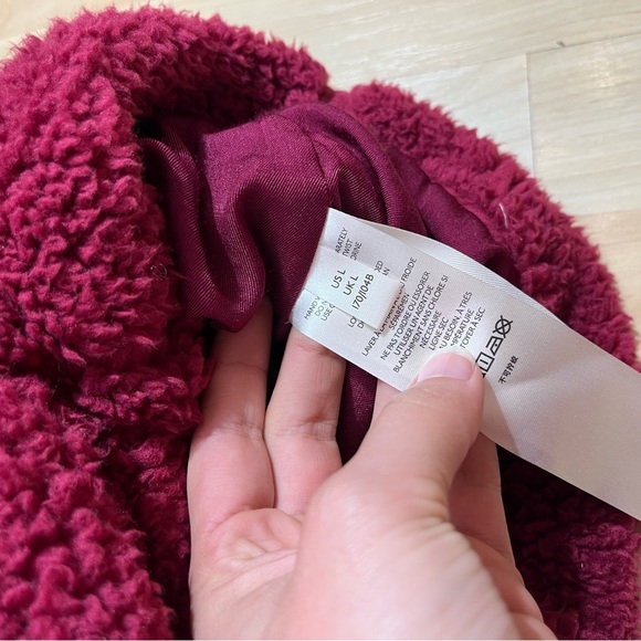 FREE PEOPLE Womens So Cozy Slouchy Moto Jacket Fuzzy Fleece Size Large - Picture 6 of 9